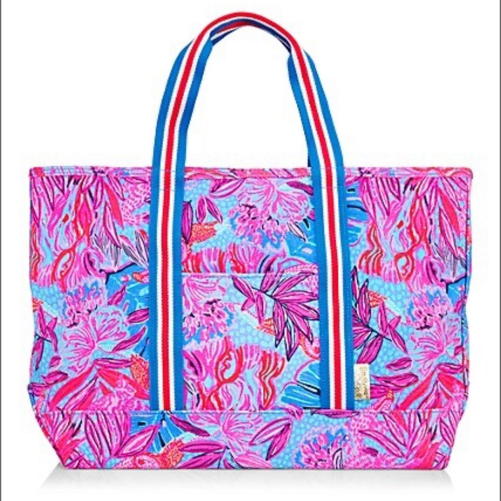 Lilly Pulitzer Mercato Tote “Ruby Red Wild Times Accessories” NWT **RETAIL $98**